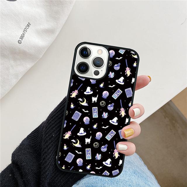 Girly Pastel Witch Goth Phone Case For iPhone 17 Air 15 16 Cover 11 13 14 Pro Max 12 Plus Max Fundas