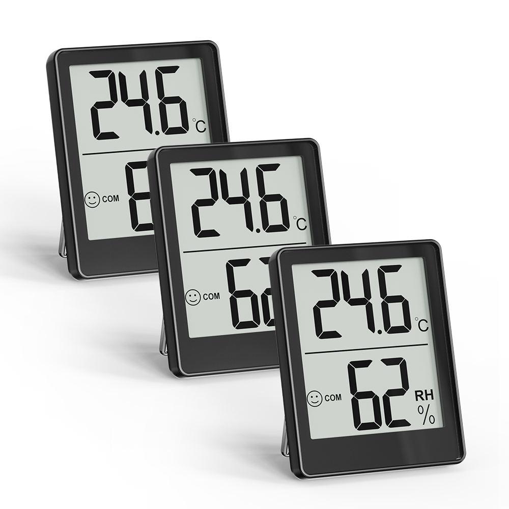 Large Display Hygrometer Innen Digital Indoor Thermometer Humidity Monitor Room Greenhouse Office Factory Price чёрный