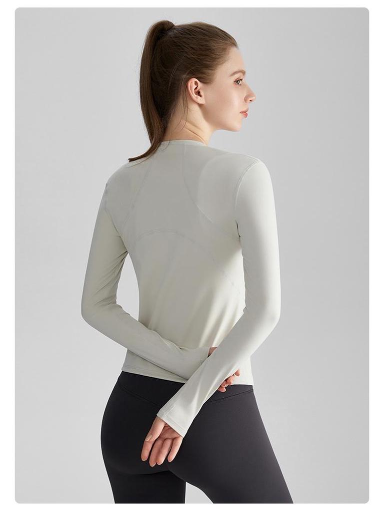 LAHN Women's Slimming Quick-Dry Long-Sleeve Sports Top - Breathable Outdoor Fitness & Yoga Wear