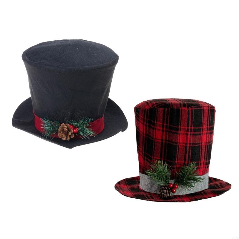 Luxurious Fabric Christmas Tree Hat Toppers Durable Materials Dateless Design Perfect For Family Gatherings