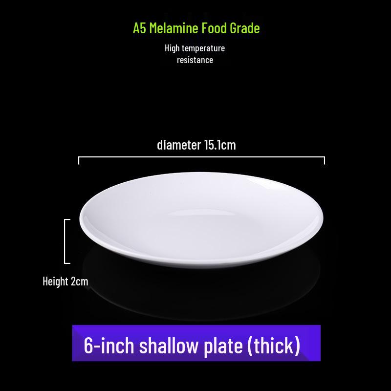 A5 Round Commercial Plastic Buffet and Fast Food Plate for Rice or Soup