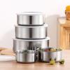 5Pcs Silver Stainless Steel Mixing Bowls with Lids Stackable Deep Nesting Bowls Dishwasher Safe for Kitchen Baking Prep Storage