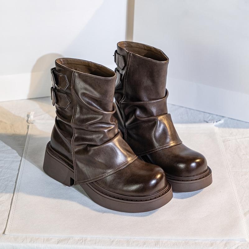 Fashion AIYUQI 2025 New Women's Kuguan Boots Vintage Non-Slip Women Cavalier Boots Large Size Comfortable female Ankle Boots