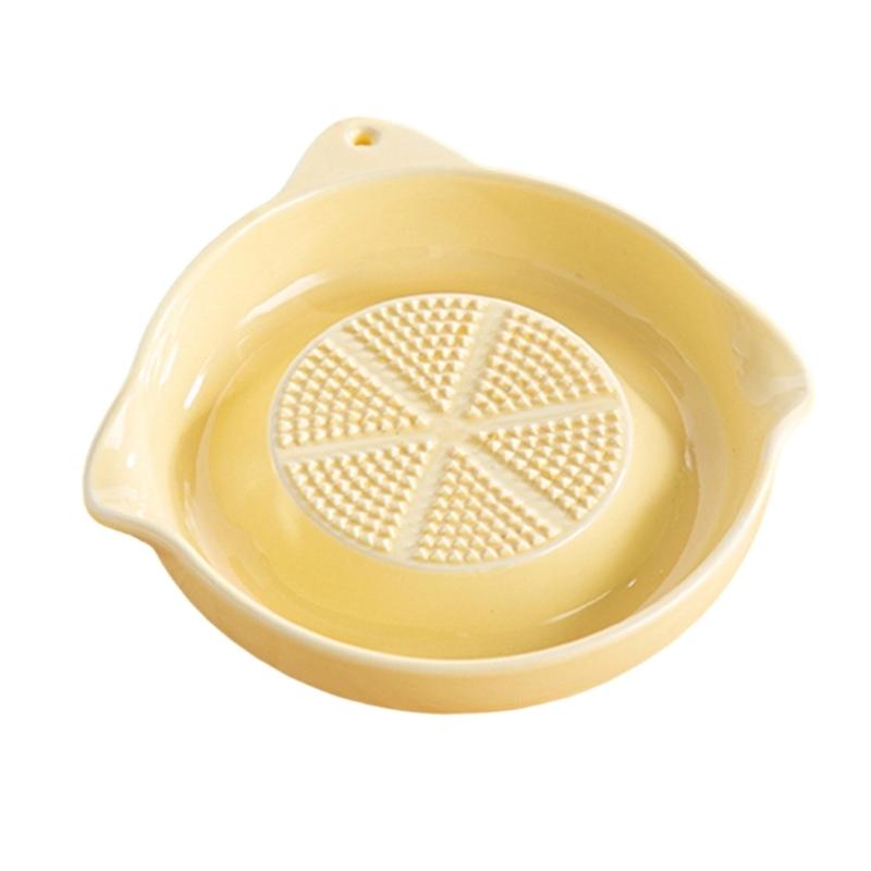 Ceramic Garlic Gingers Grinder Manual Operation Round Fruit Vegetable Grater Crusher Tool For Freshing Herb Puree Cooking
