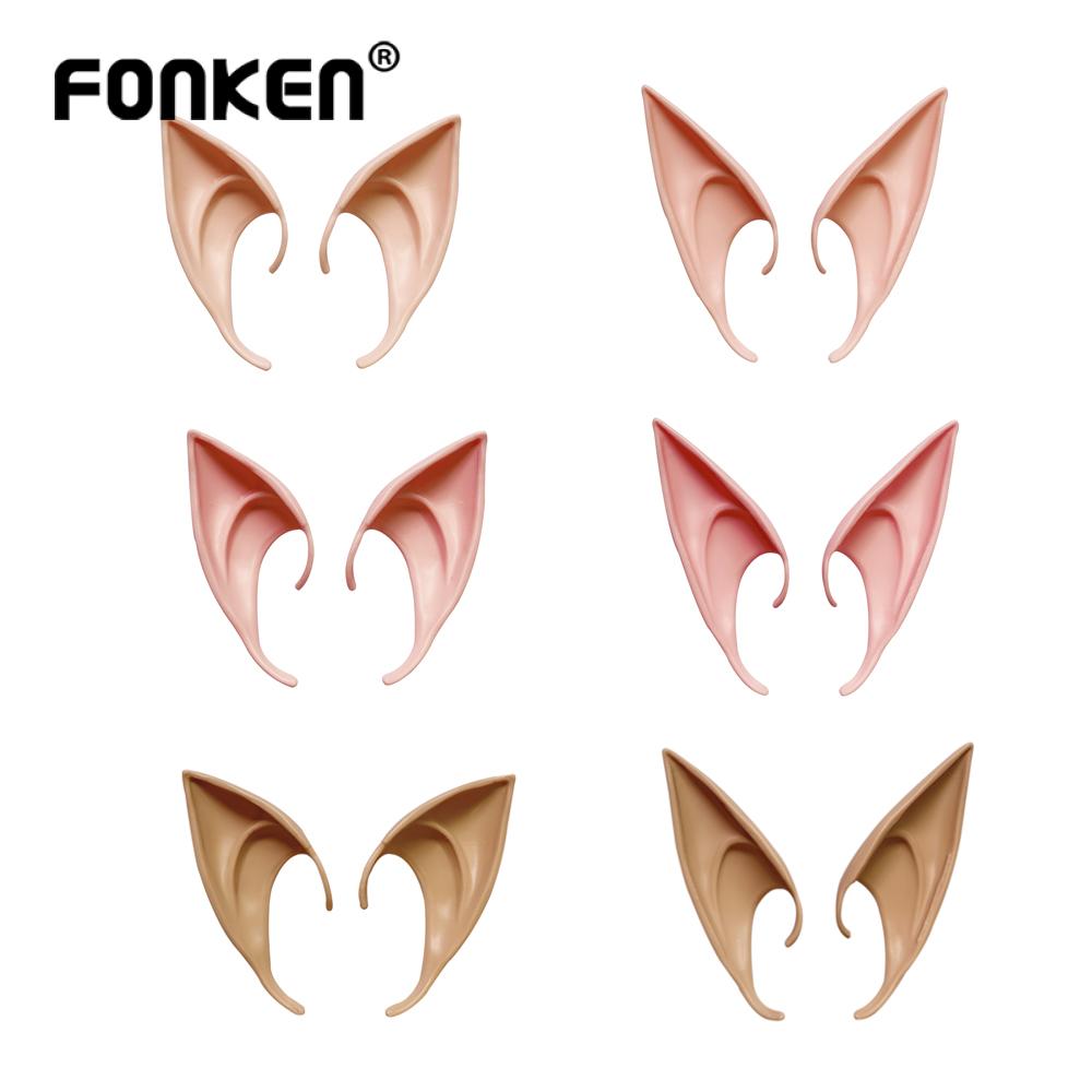 

Fonken 1 Пара Хэллоуин Эльф Уши Мягкие Безобидные Ложные Уши Реквизит Фея Ангел Одевалка Косплей Крюк Рождественский декор