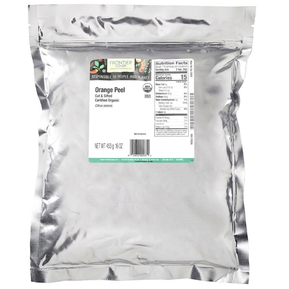 Frontier Natural Products Cut & Sifted Orange Peel 453g (16oz)