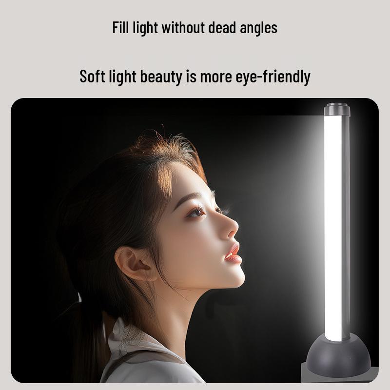 Tricolor LED Fill Light for Facial Whitening and Skin Rejuvenation - Perfect for Photography, Makeup, and Live Streaming