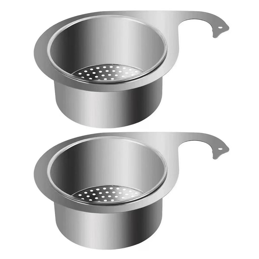 Abflusskorb für die Küchenspüle, Edelstahl, platzsparend, multifunktionales Spülbeckensieb für Zuhause