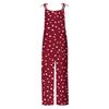 Women's Jumpsuit  Print Casual Loose Vintage Shoulder Strap Cotton Linen