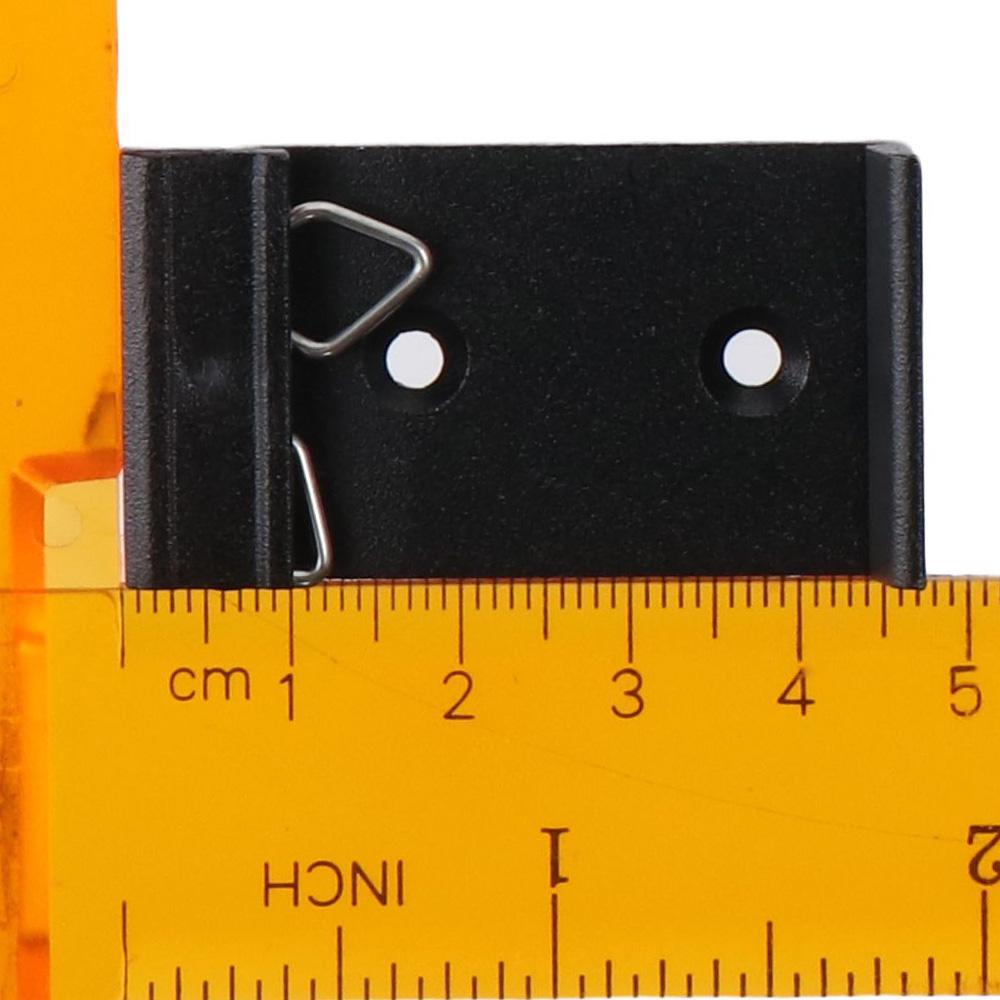 1/4Pcs 1.02 Width DIN Rail Mount Clip Black Universal DIN Rail Fixed Clamp Aluminum Alloy Snap in Din-Rail Mounting Brackets
