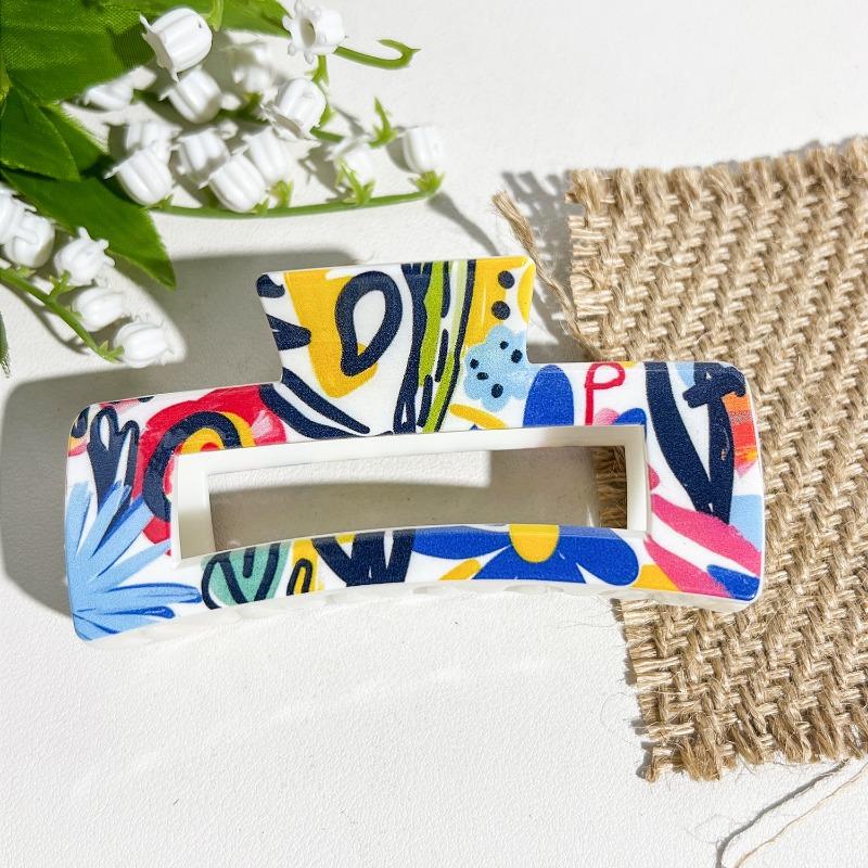 Uv-printed Square Gripper Sweet Fruit Print UpdoShark ClipHair Clip Hair Accessory