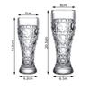 2pcs Sets Beer Glass Unique Design Thickened Craft Beer Glass Party Large Capacity Water Cup Wheat Beer Glass Kitchen Supplies