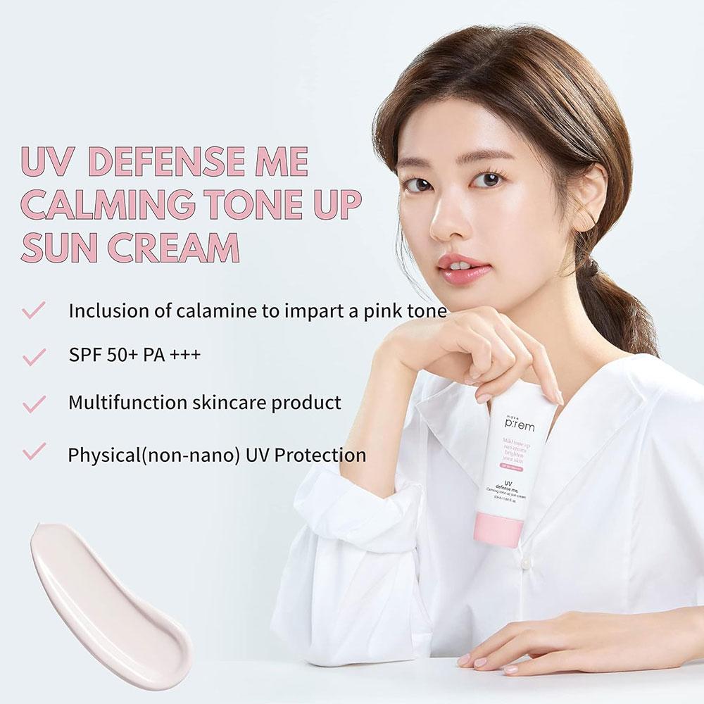 Make P:REM Soothing Pink Tone-up Sunscreen 50ml (SPF50+)
