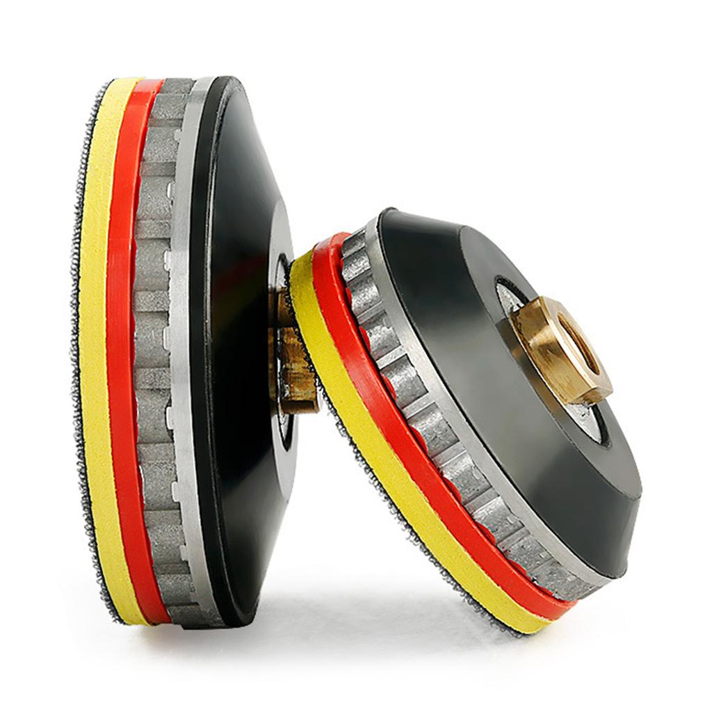 4Inch 100mm Aluminum Rubber Backing Pad With Brass Thread For Diamonds Polishing Pads M14 5/8-11 Thread Locking Mechanism
