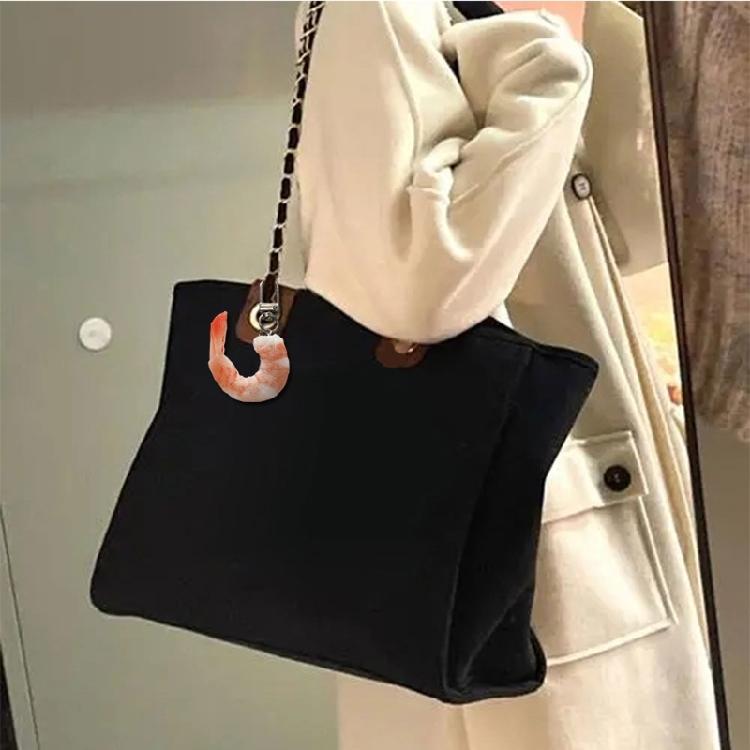 Imitation Shrimp Key Chain Creative Food Keyring Funny Scene Bag Hangings Decor