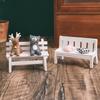 Doll House Mini Home Office Decoration Color Small Bench Shooting Background Props Decoration Mini Wooden Tables and Chairs