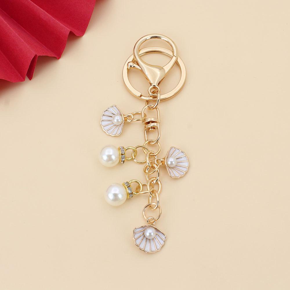 

Colorful Handmade Starfish & Seashell Keychain Pendant Gift for Girls