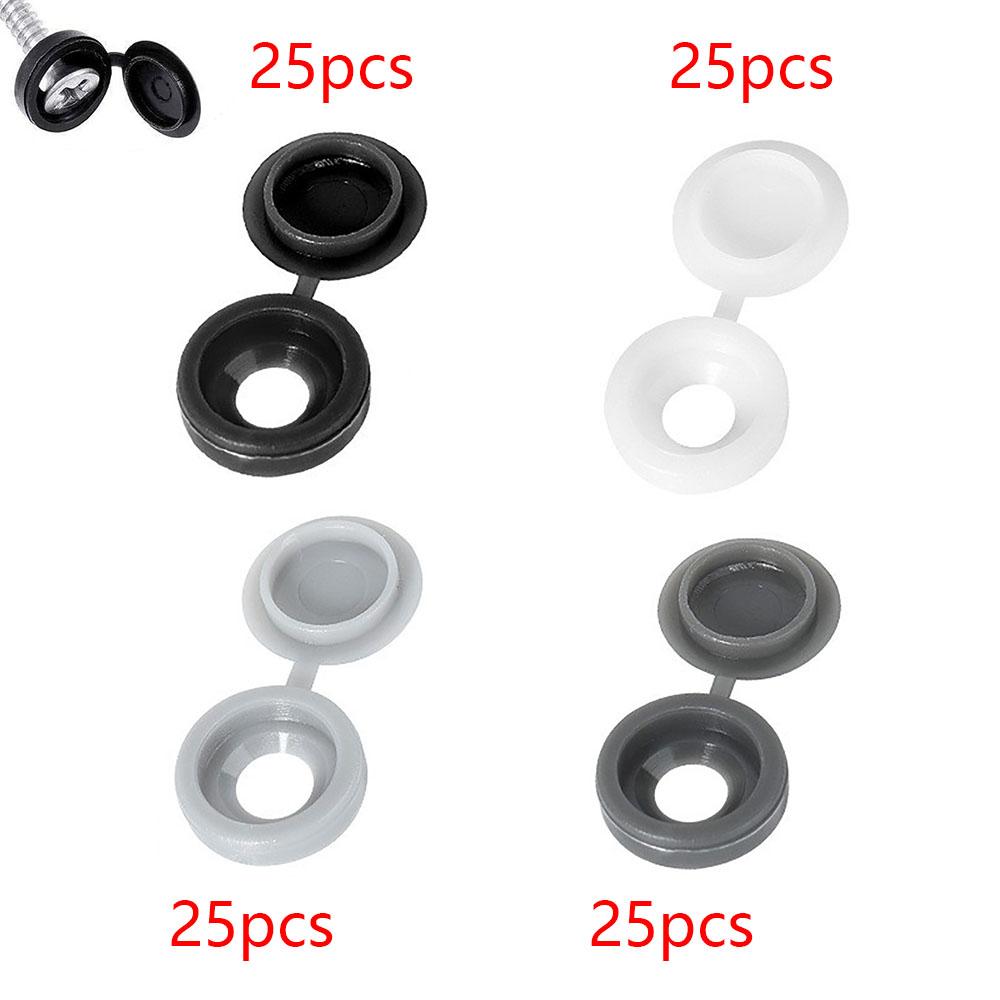100pcs Hinged Screw Cover Caps, Flip Tops for Screw Protection(4 Colors)