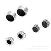 Unisex Roman Great Wall Magnetic Titanium Steel Stud Earrings - No Piercing Required