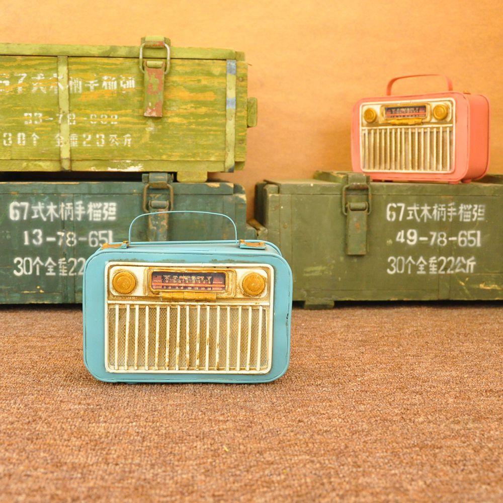 

Creative Retro Ornament, Vintage European Old-Fashioned Radio, Decorative Display For Living Room, Dining Room, Cafe & Wine Cabinet синій