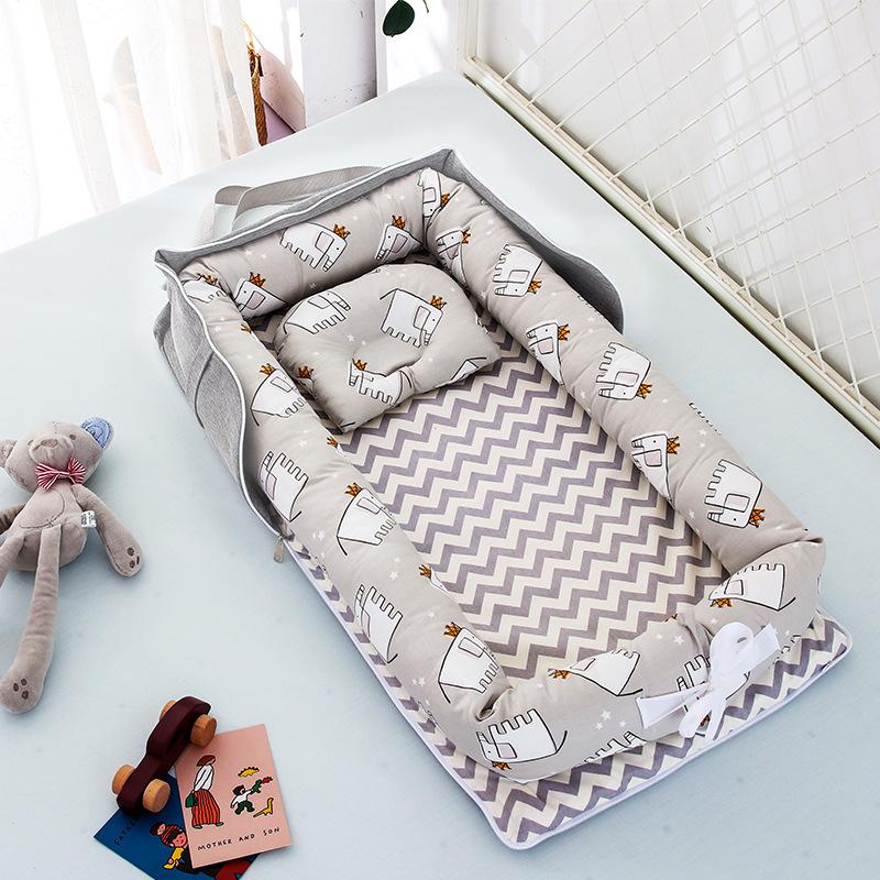 Portable bed-in-bed baby crib foldable newborn bed removable bionic anti-pressure bb bed-in-bed