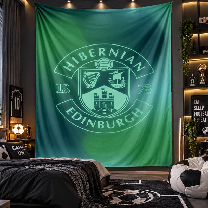 Wall Hanging Tapestry Hibernian FC Print Cloth for Living Room Bedroom Home Decor