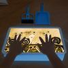 ABS children's handmade DIY sand painting box with built-in LED soft light imagination sand painting fun handmade art kit