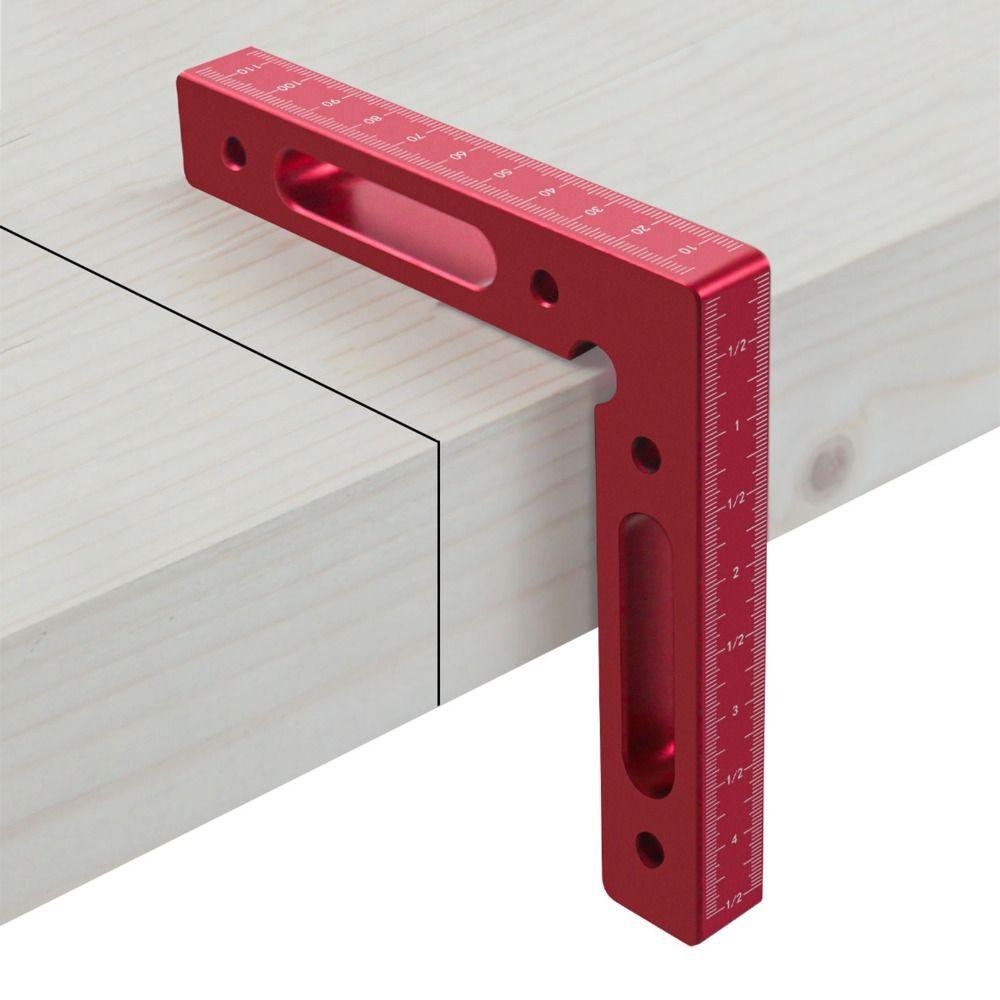 2 Pcs 4.7" X 4.7" / 120x120mm / 12x12cm 90 Degree Positioning Squares Red Anodized L-Shaped Corner Clamping Square