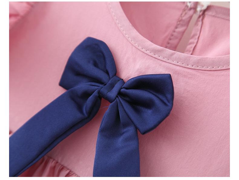 3078 Summer Girls' Korean Cotton Babydoll Dress: Short Puff Sleeves for Infants & Toddlers