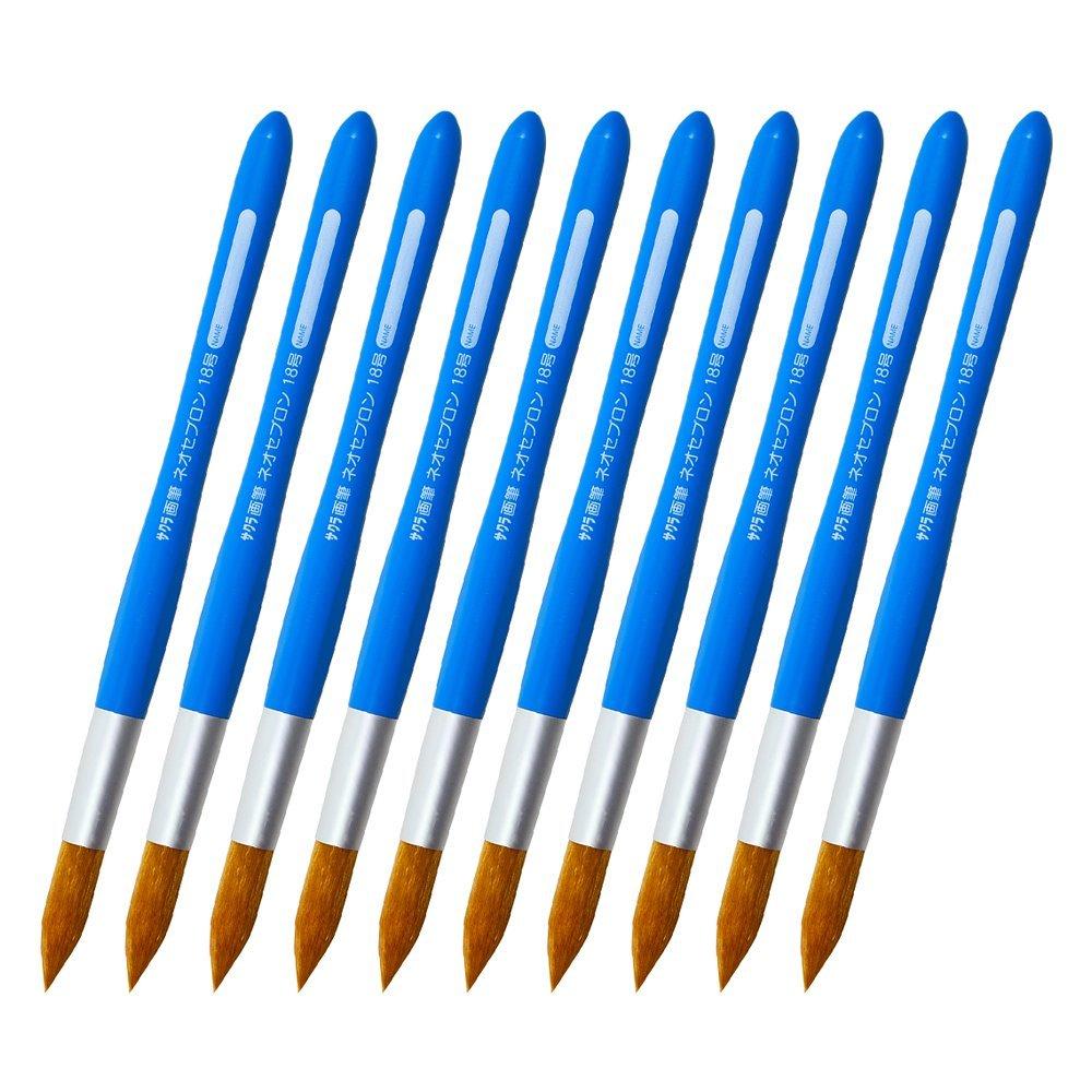 

Sakura Cray-Pas Neo Cebron Round Paintbrushes, Size 18 (NR18(10)), 10 pieces