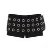 VIONA Mode Femme Emo Noir Décontracté Imprimé Mode Y2K Sexy Coupe Ajustée Polyvalent Taille Basse Gothique Hip-hop Street Short
