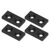 10Pcs Aluminum Alloy End Cover Double Holes Cover Plate for Profiles Frame CNC MachinesBlack