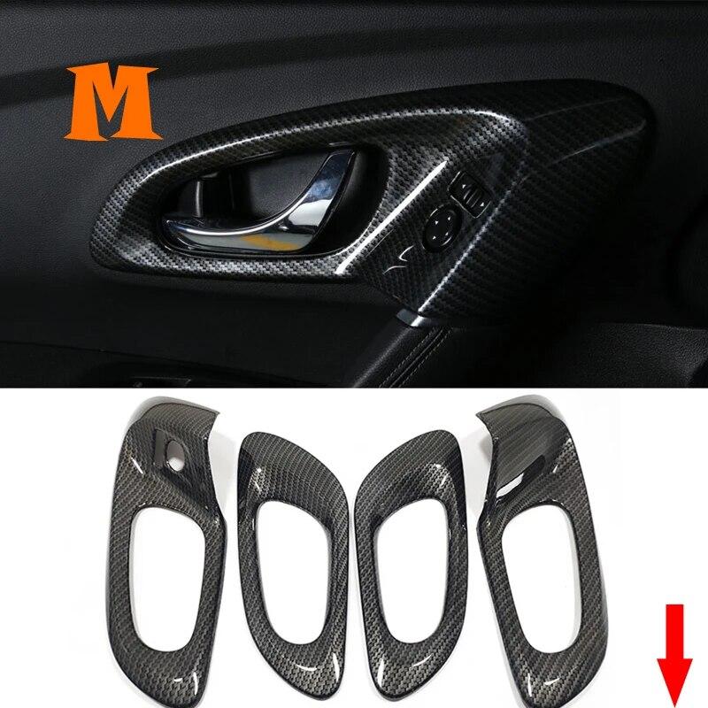 ABS Uhlíkové vlákno Pro Renault Kadjar Auto Dveře Mísa Kryt Klika Trim stylingové doplňky interiérové ​​dekorace 2016 17 18