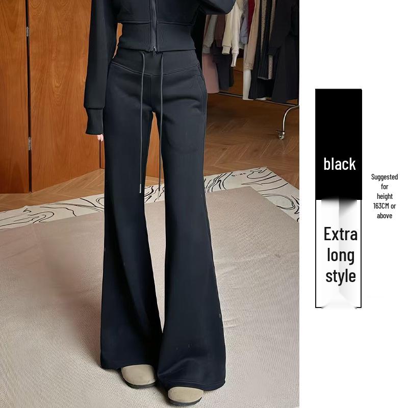 

Lulu Horn Women s Ribbed Patchwork High Waist Micro Flare Sweatpants - Autumn 2025 Slim Fit L