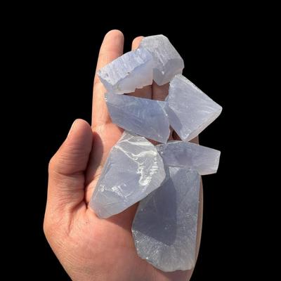 Blue Chalcedony Rough Slice And Raw, 25-55 MM. Size 1.50 Inch To 2 Inches. Chalcedony Rough, Gemstone Raw, Healing Gemstone Rough For Jewelry Making.
