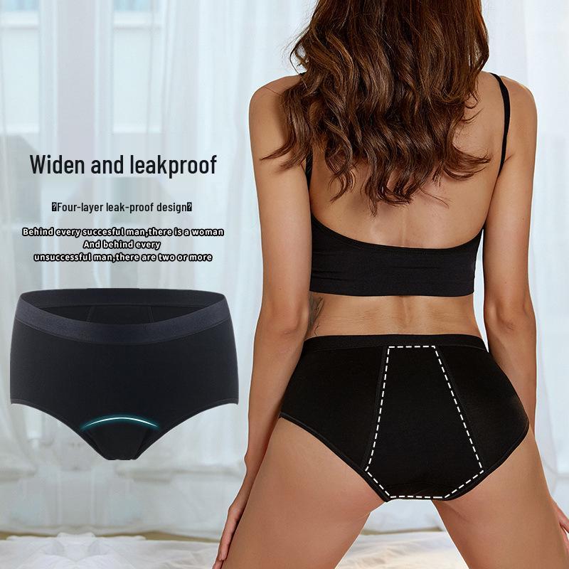European & American Multi-color Mesh Breathable Mid-High Waist Leak-Proof Menstrual Period Underwear for Women