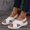 Women Platform Sandals 2026 New Summer Simple Solid Color Wedge Comfortable Sandals Daily Outdoor Comfortable Shoes for Woman