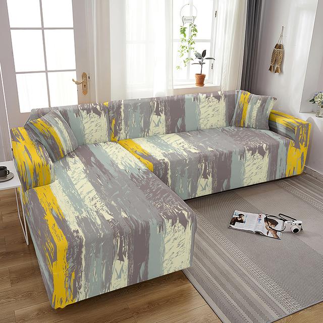 Marble Sofa Covers For Living Room Elastic Geometric Slipcovers Couch Cover L Shape Funda De Sof áDe Esquina Fundas Para Sof áS
