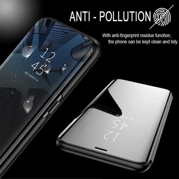 Hülle für Xiaomi Mi 11 5G Etui Hülle, Ultra Dünne Verspiegelte Klapphülle Clear View Ständer Stoßfest Hülle[360 Grad Prote