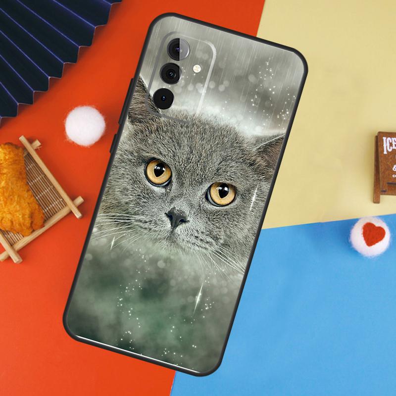 British Shorthair Cat Case For Samsung Galaxy A56 A36 A16 A06 A13 A33 A53 A52 A32 A12 A54 A34 A14 A15 A35 A55 A17