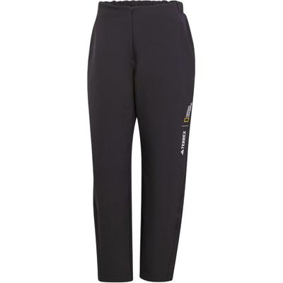 X National Geographic Collaboration Letter Print Mid-Rise Moisture-Wicking Water-Resistant Casual Pants Women Pants Black JI8336