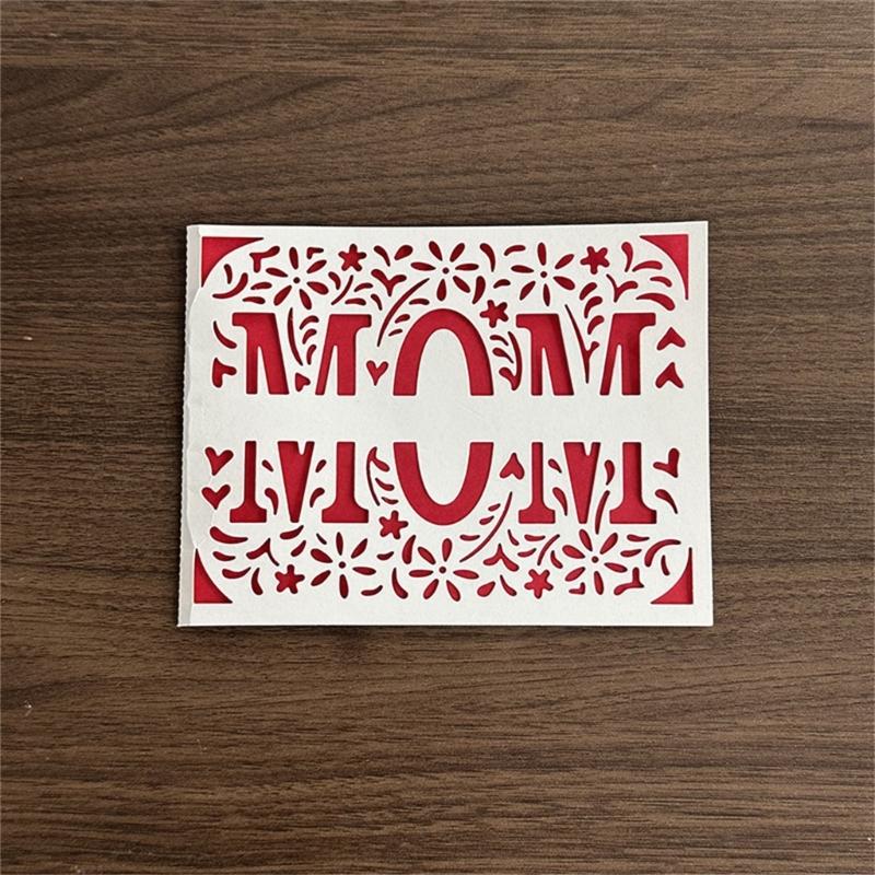 Mom Flower Cutting Dies for Photo Scrapbooking Card Making Decorations Embossing Stencils Carbon Steel Die Cuts