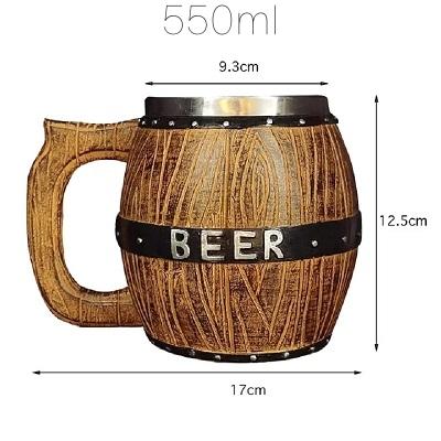

550ml Viking Mug Collection Stainless Steel Insert Resin Beer Tankard Coffee Cup Halloween Friends Gift Bar Tool 550ml