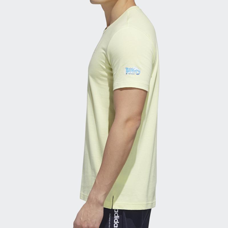Adidas Neo Sport Straight T-Shirt Men Tops Light-Yellow GJ9975