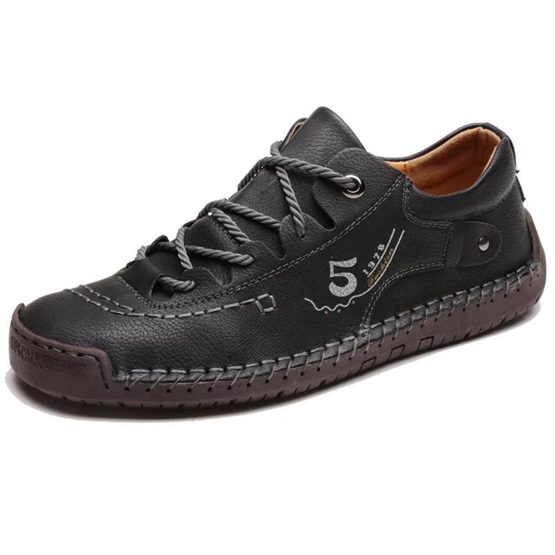 Men Comfy Handmade Casual Shoes Male Office Work Single Shoes Outdoor Casual Sneakers Father Jogging Shoes Zapatillas Deportivas