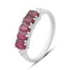 Silver Ring with Natural Ruby 1.672ct, Cubic Zirconia, Weight of the Product 2.44 G (2165682)