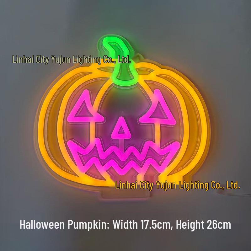 Cross LED Halloween Neon Acrylic Decorative Light for Gaming & Bar Atmosphere