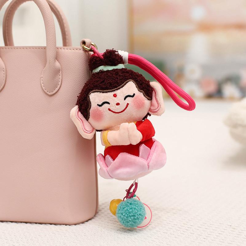 Lotus Little Buddha Plush Keychain With Short Plush Material For Lucky Bag Decor