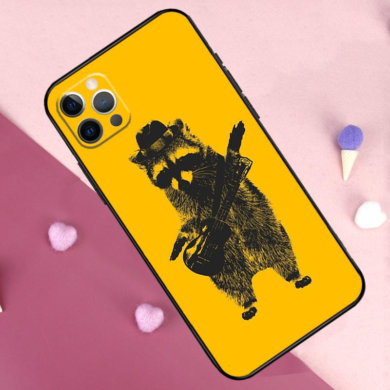 

Cartoon Raccoon Kawaii Phone Case For iPhone 17 Pro Max 14 15 16 Plus 11 Pro Max 12 13 Mini 16e 17 Air Back Cover For iPhone 17Pro MAX