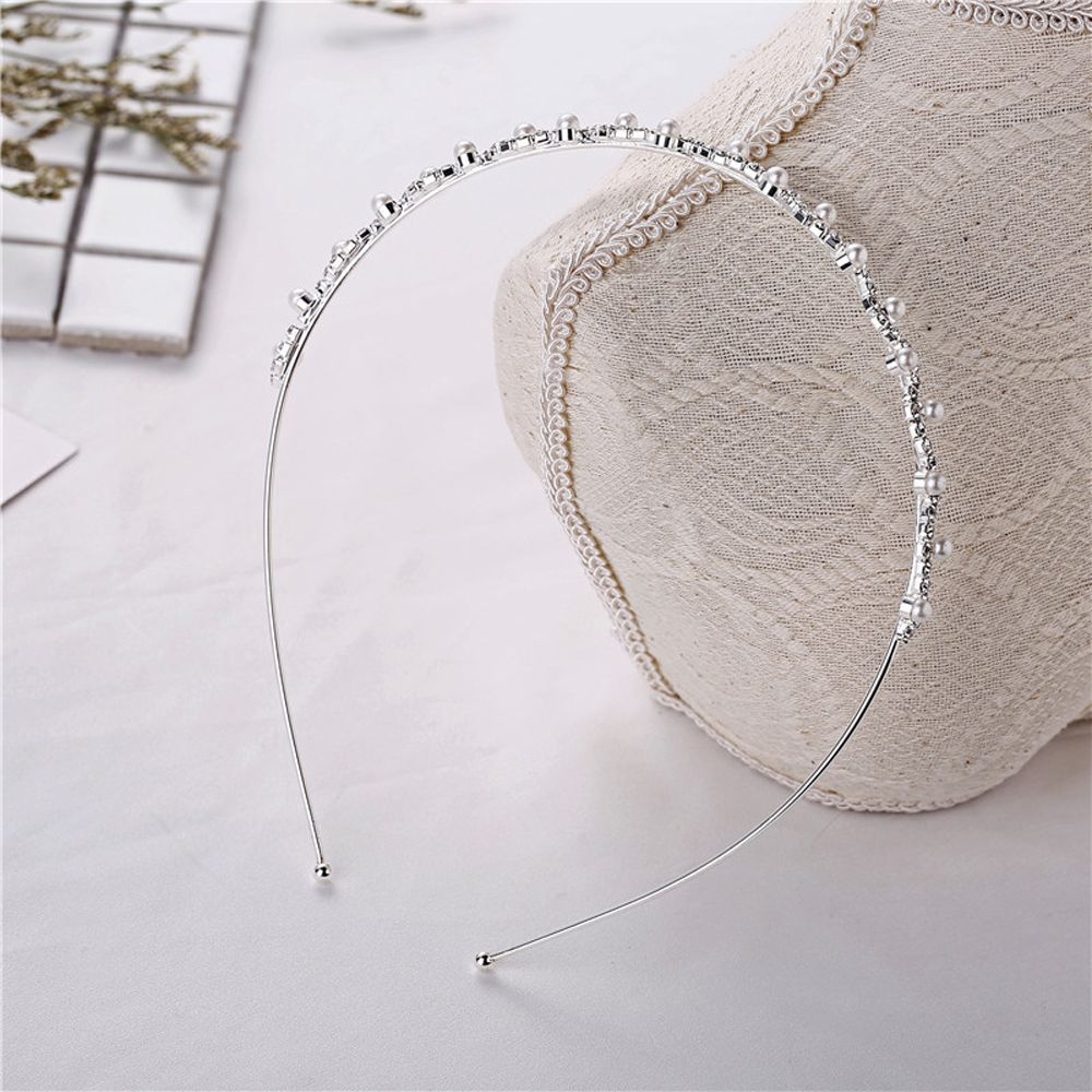 Accessoires Schmuck Damen Haarreif Kristall Strass Haarreif Hochzeitsparty Perlenwellen-Haarreif